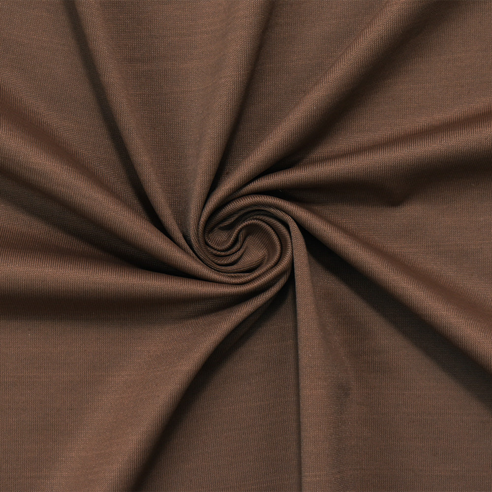 1 Yard Brown Solid Nylon Spandex Tricot Fabric for Activewear 58 Inches Wide
