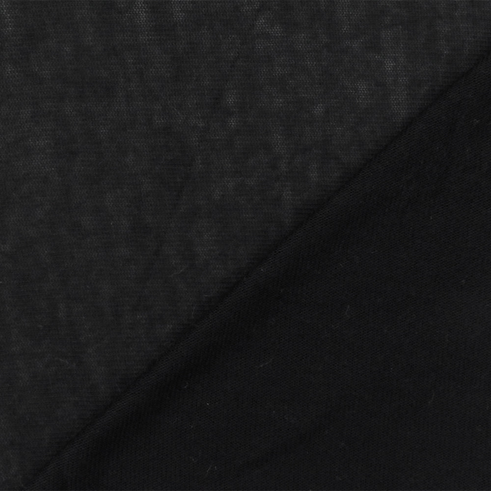 1 Yard Casino Black Solid Stretch Rayon Tissue Jersey Knit Fabric 58 Inches