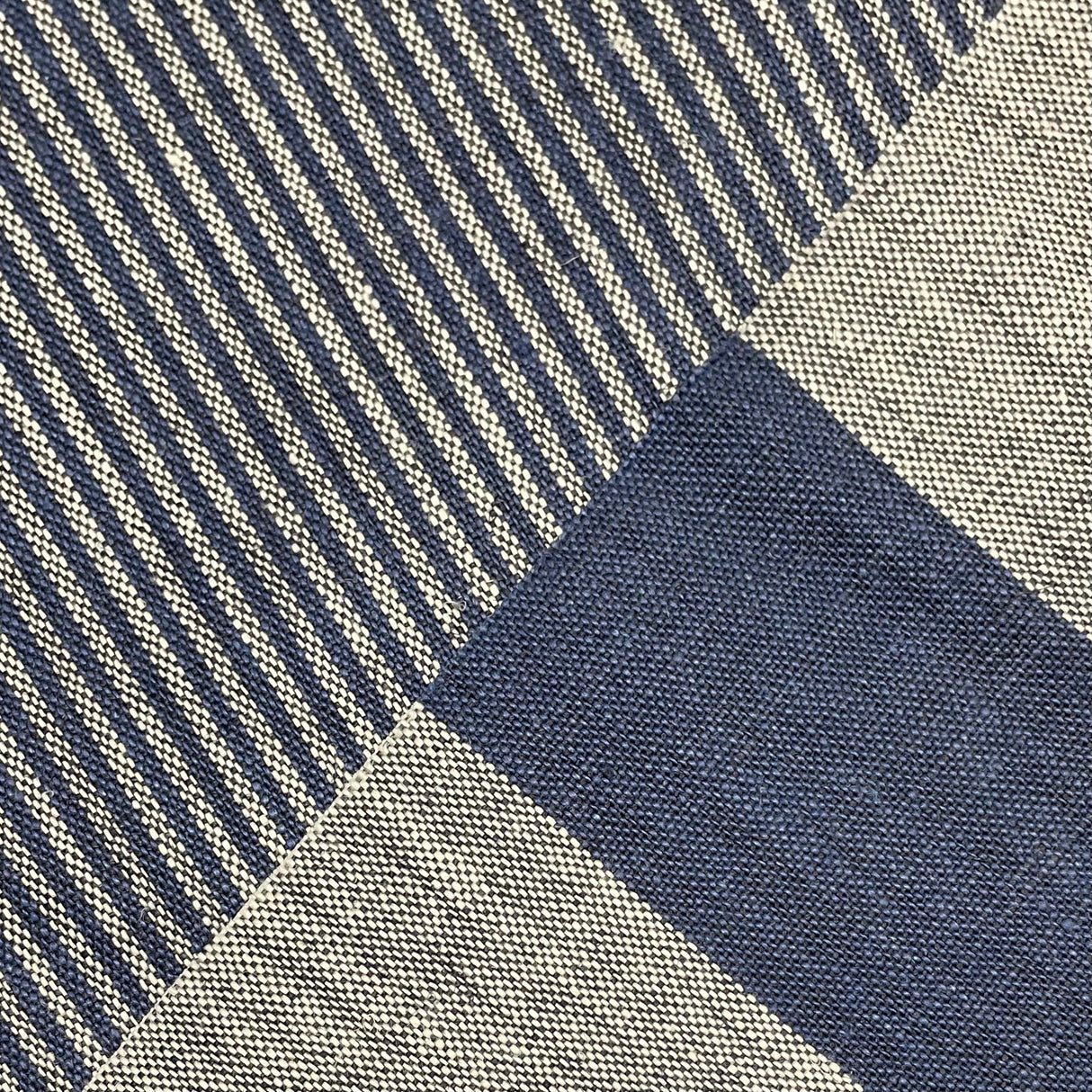 Pure Linen Yarn-Dyed Stripe Indigo