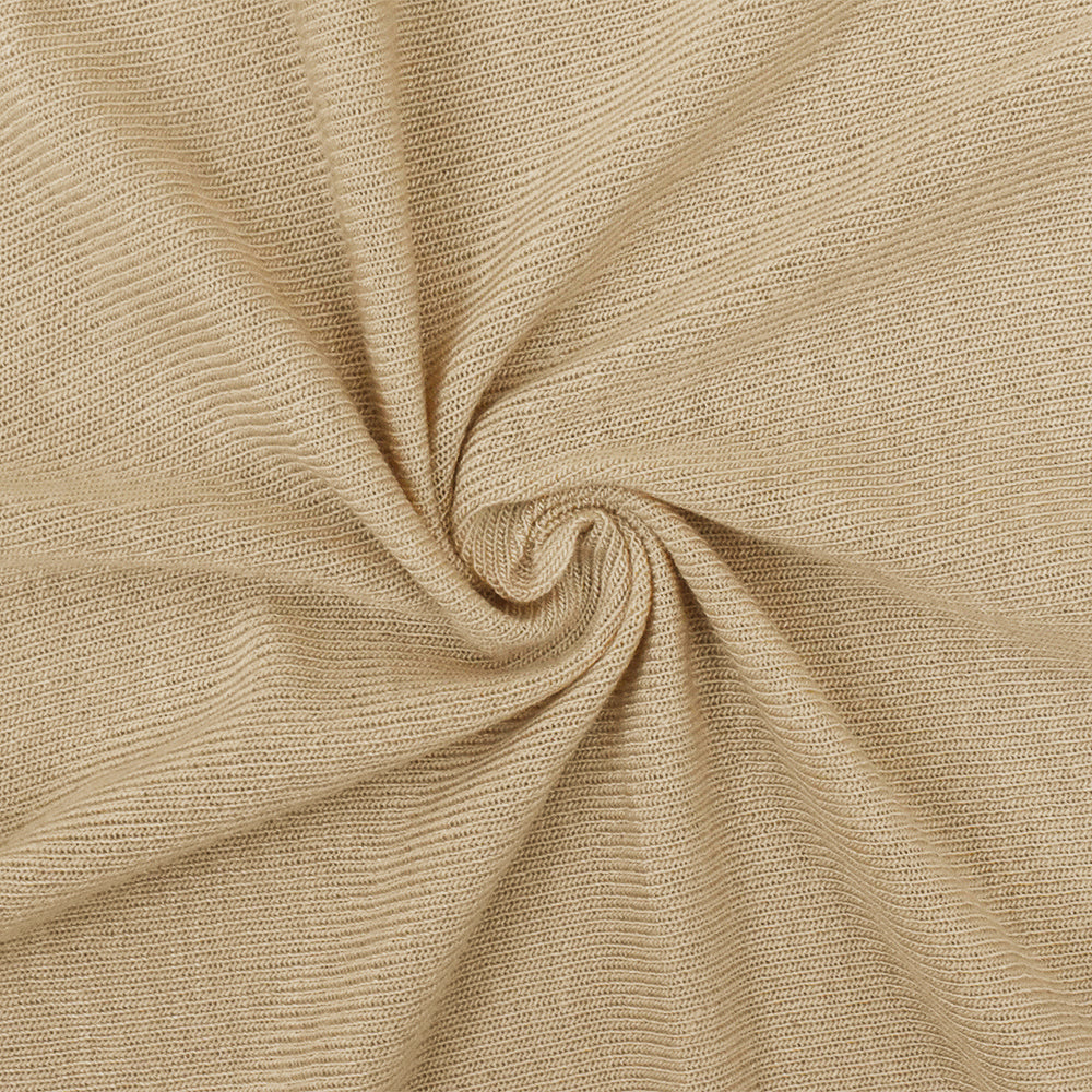 1 Yard Beach Beige Solid Stretch Rayon Jersey Knit Fabric, 54" Wide