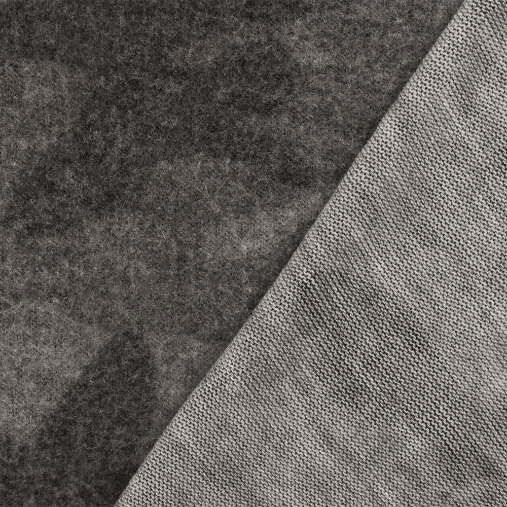 1 Yard Vintage Gray Camo Brushed Jersey Knit Soft Stretch Poly Fabric for Apparel , 55" Wide