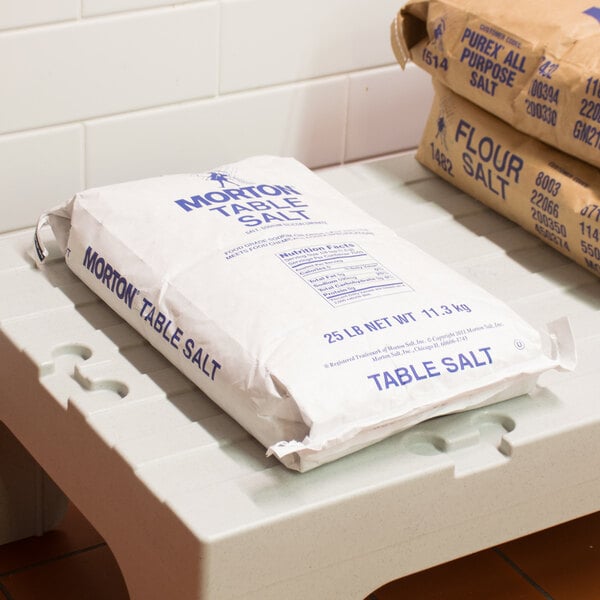 Morton Bulk Non-Iodized Table Salt 25 lb.