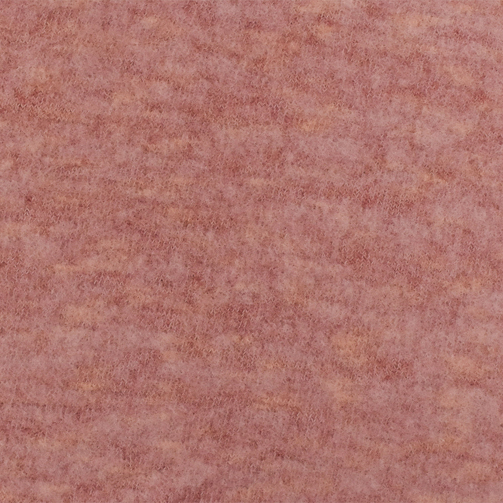 1 Yard Sunset Pink & Peach Beige Textured Stretch Poly Brushed Jersey Knit Fabric, 55 Inches Wide