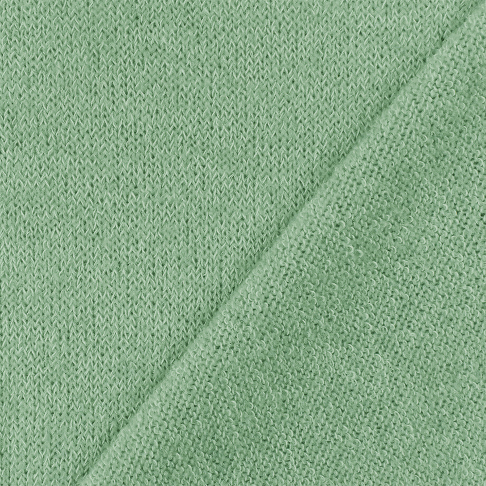 1 Yard Sugar Cream Green White Textured Stretch Polyester Jersey Knit Fabric 59 Inches Width