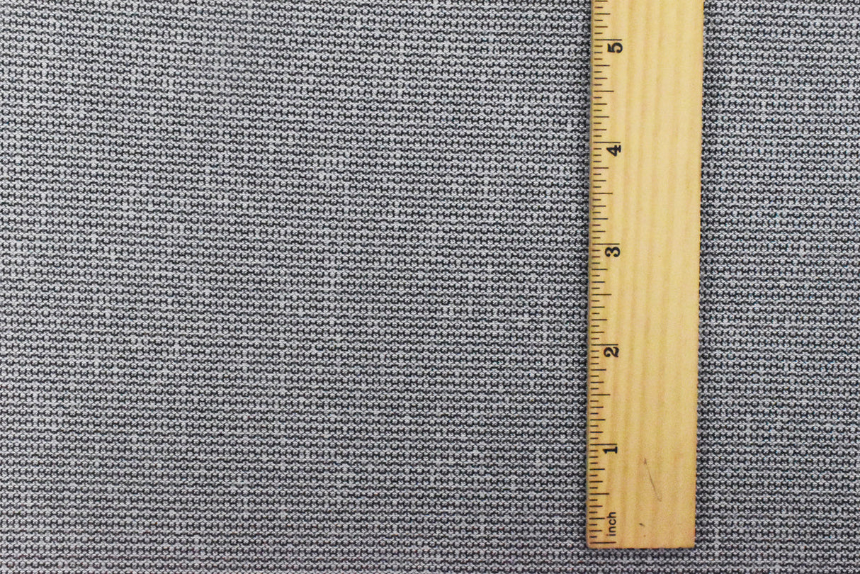 1 Yard Classic Black & Gray Textured Jersey Soft Stretch Poly Knit for Dancewear & Dresses, 59" Wide