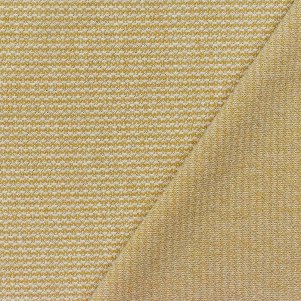 1 Yard Earth Yellow & White Textured Stripe Stretch Jersey Knit Fabric for Activewear, 60" Wide