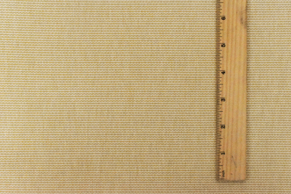 1 Yard Earth Yellow & White Textured Stripe Stretch Jersey Knit Fabric for Activewear, 60" Wide
