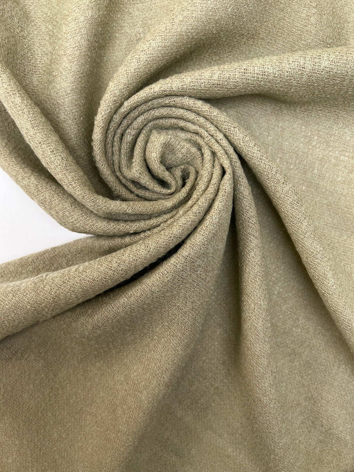 Wool Bouclé Fabric Green Shades