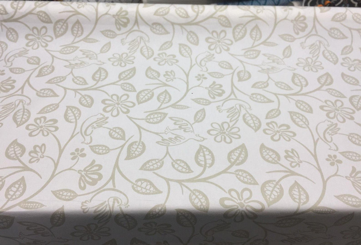 Love Birds Dove 90 Cotton Fabric - Dove Bird Pattern, 54" Width (By The Yard)
