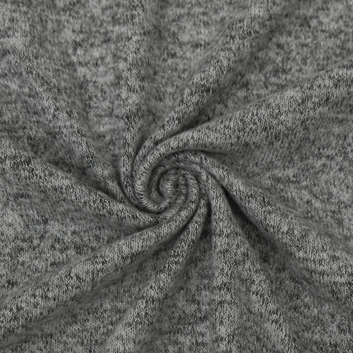 1 Yard Heather Black White Cotton Brushed Back Hacci Jersey Knit Fabric For Apparel Crafts 56 Inches Width