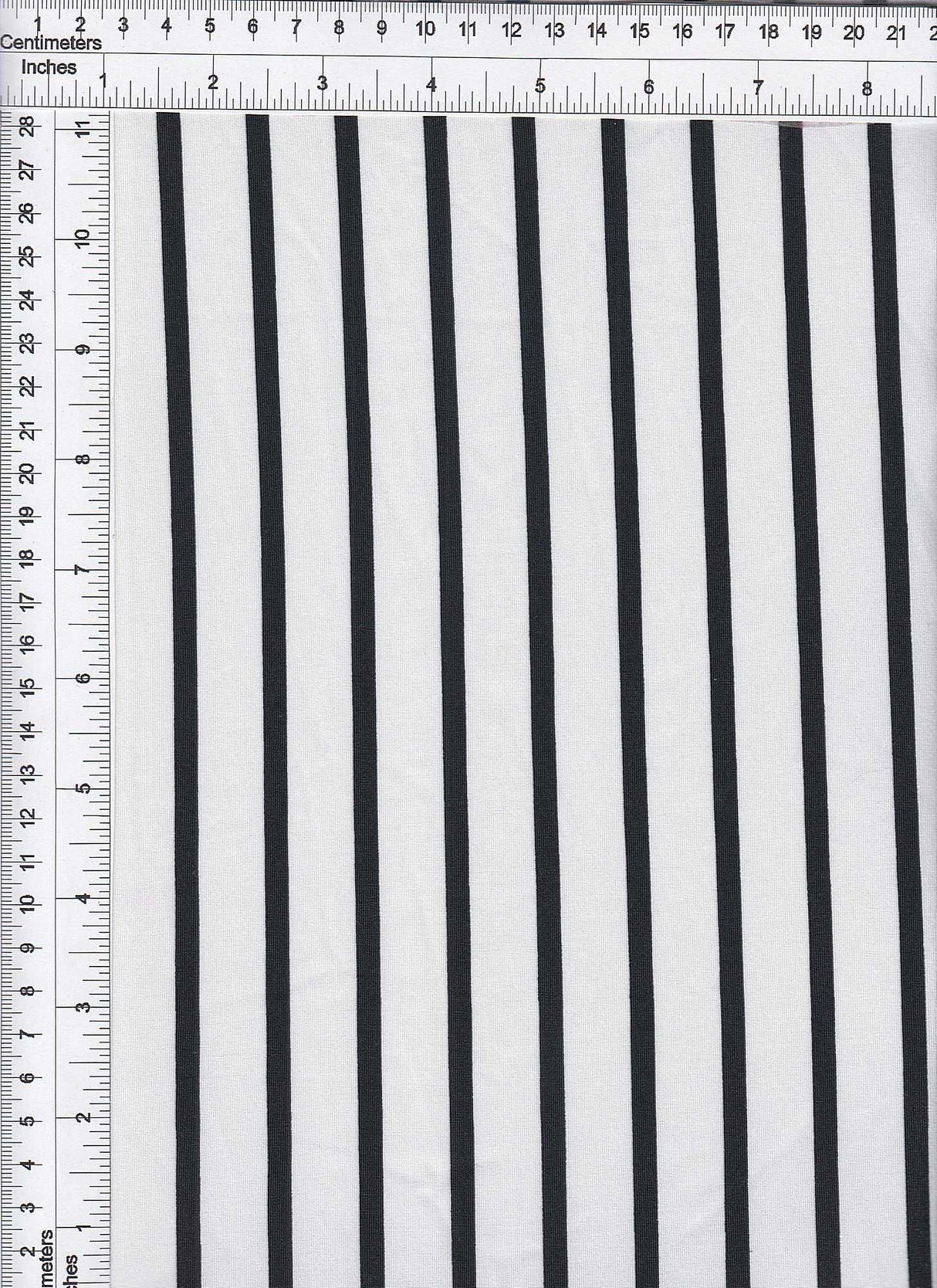 1 Yard DTY Vertical Stripe Print Knit Fabric, 58/60? Wide Polyester Spandex Blend