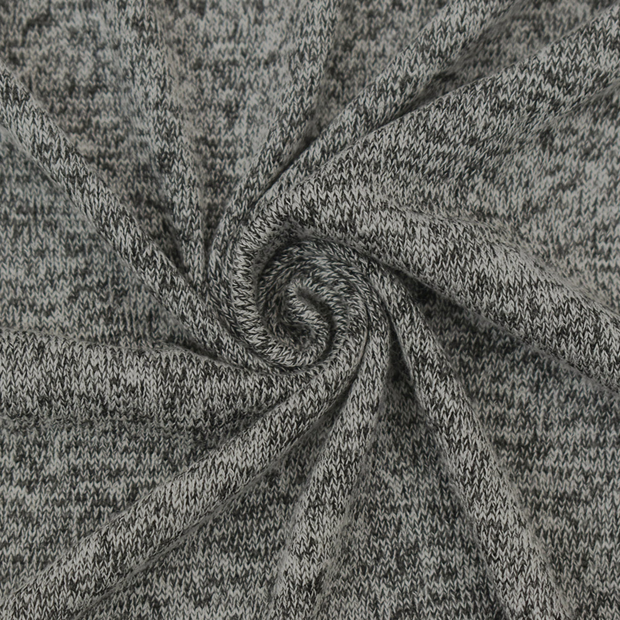 1 Yard Heather Black-White Rayon Spandex Hacci Jersey Knit Fabric Stretch 58 Inches Wide