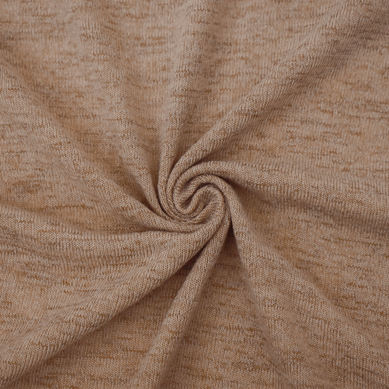 1 Yard Tan Beige Polyester Spandex Slub Jersey Knit Fabric Stretch 54 Inches Wide