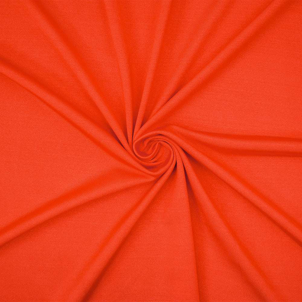 1 Yard Bright Orange Stretch Nylon Spandex Fabric Lightweight Swimwear Material 58 Inches Wide