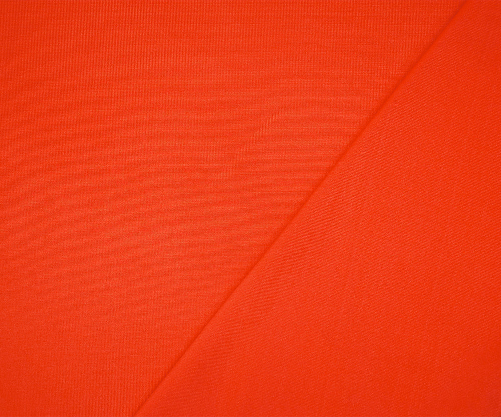 1 Yard Bright Orange Stretch Nylon Spandex Fabric Lightweight Swimwear Material 58 Inches Wide