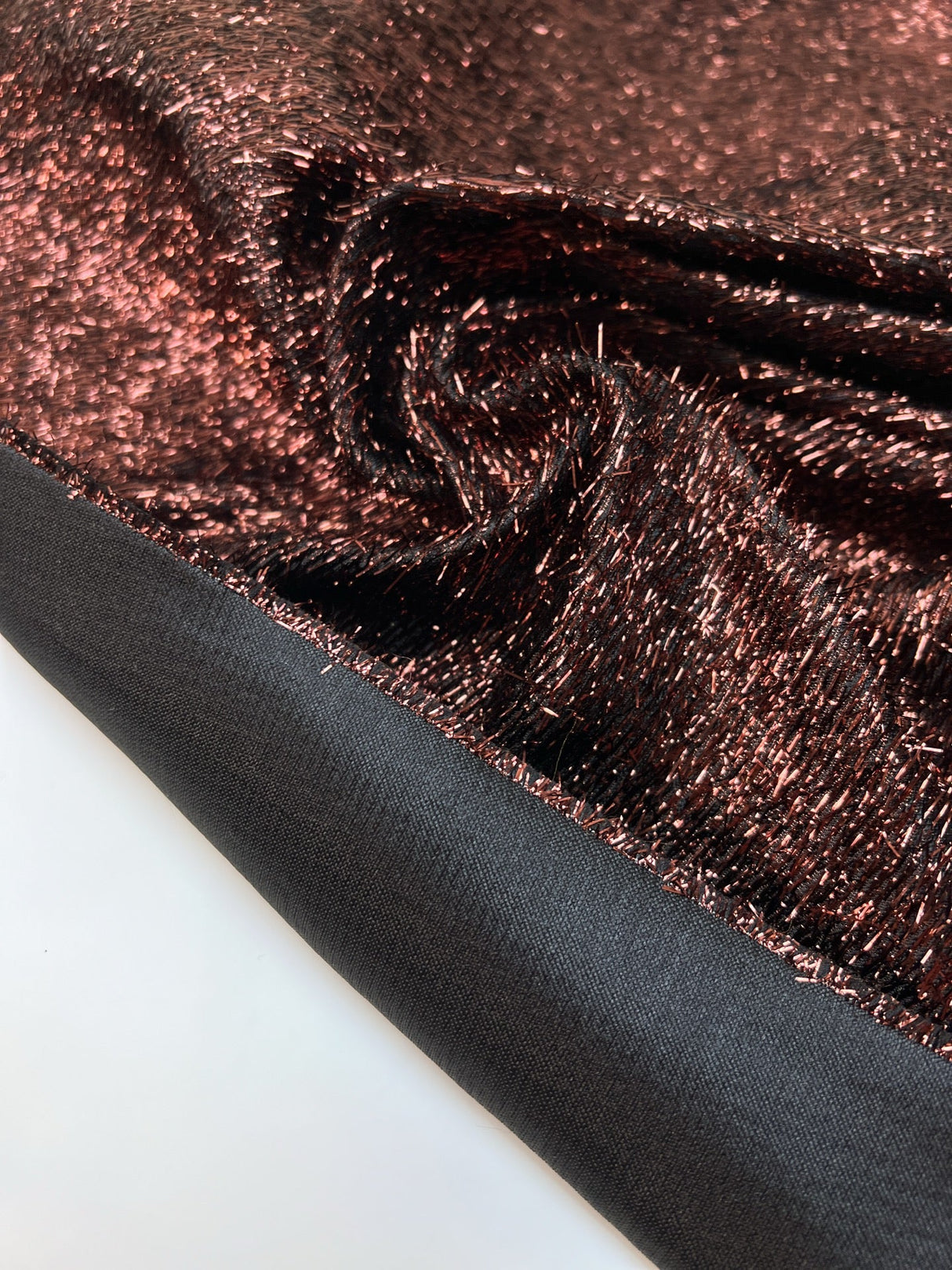 Lurex Woven Fabric Brown Shade