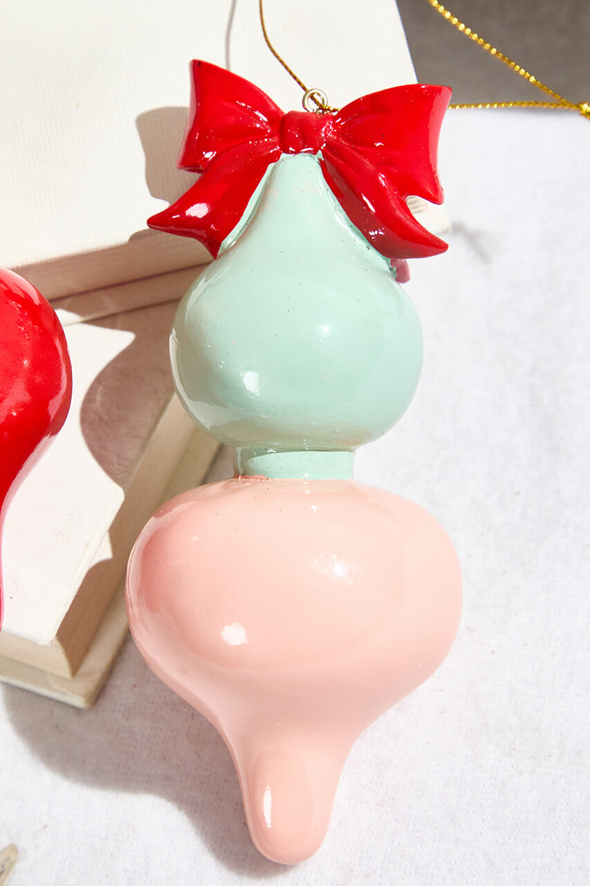 5.25" Pink Pop Finial Ornament