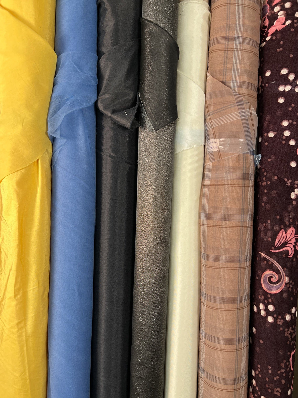 Polyester Mesh Checked Silver Lurex