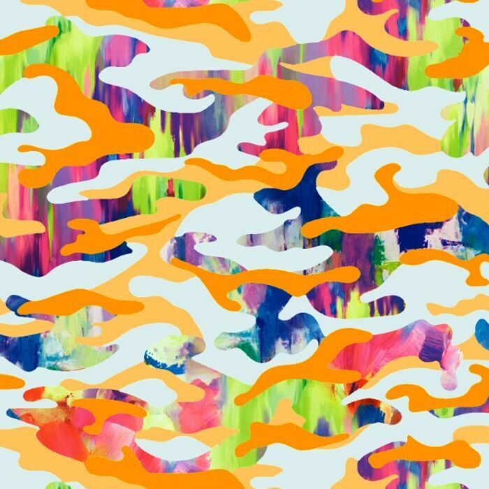 Printed Spandex Painted Camouflage Fabric