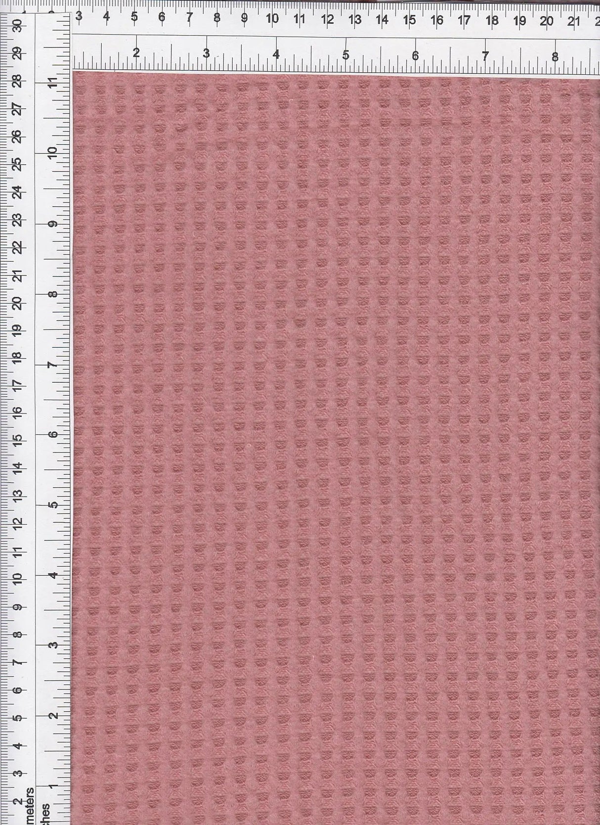 Waffle Brushed Solid Fabric 1 Yard Soft Stretch Textured Knit 58/60" Wide