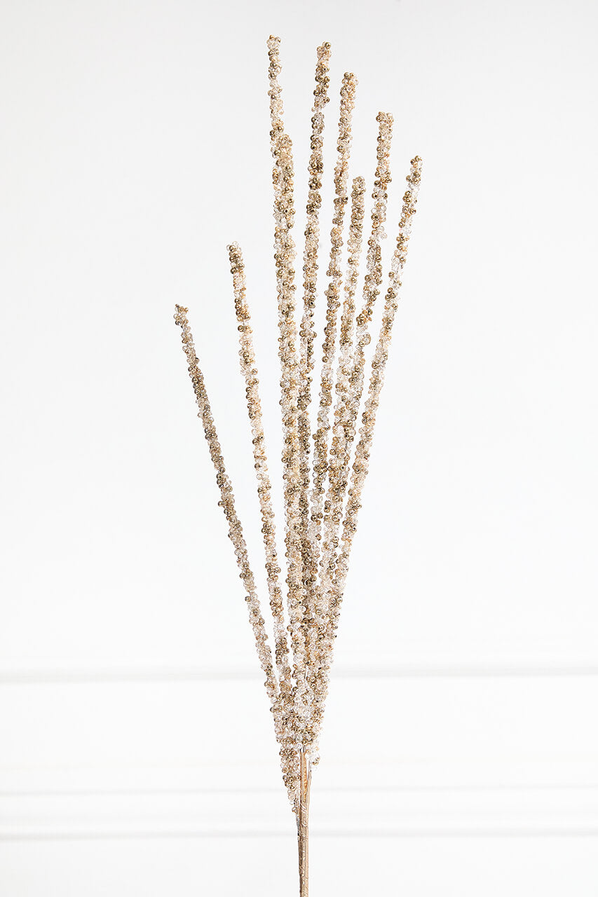 34" Gold Bead Spray
