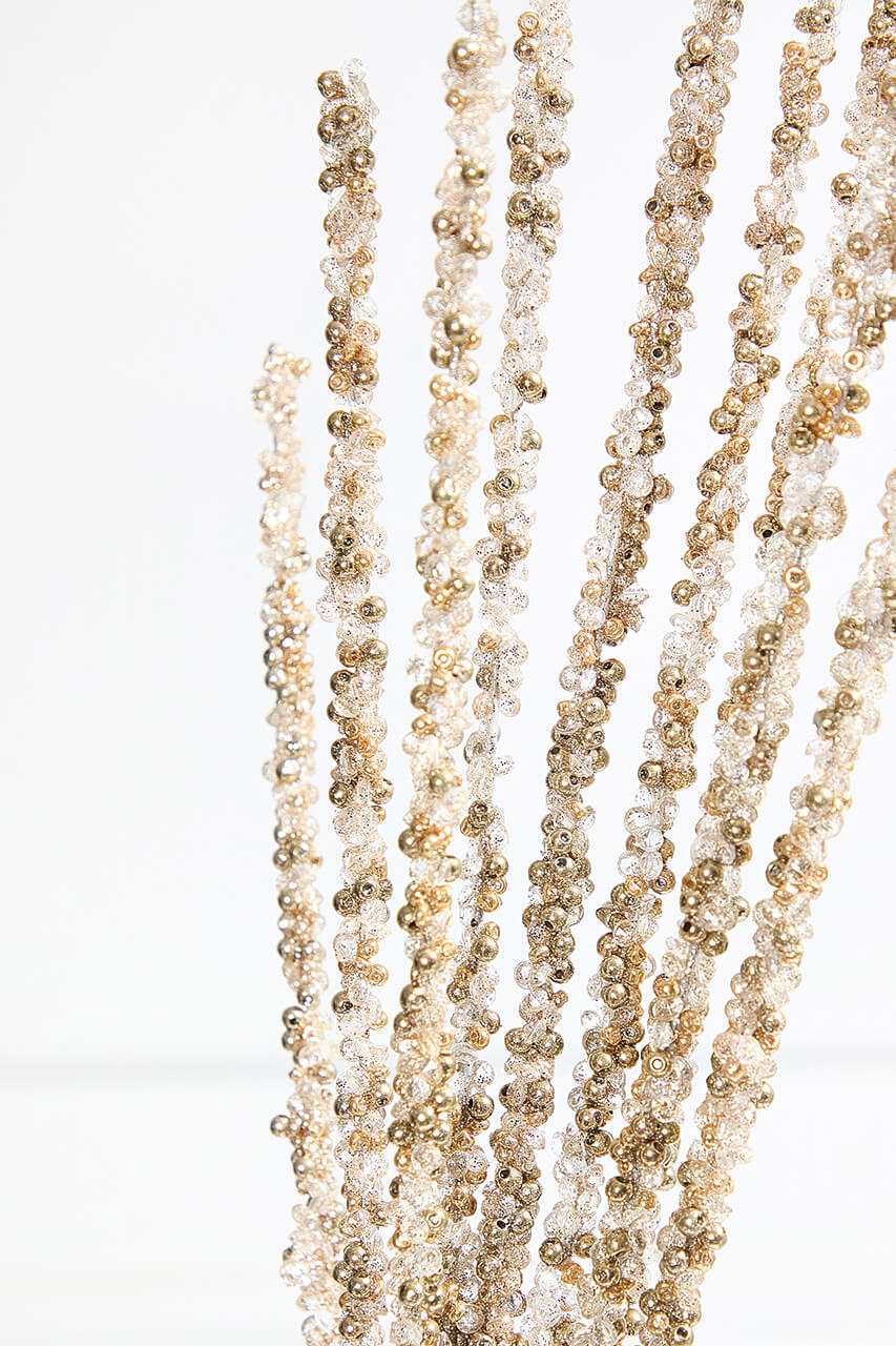 34" Gold Bead Spray