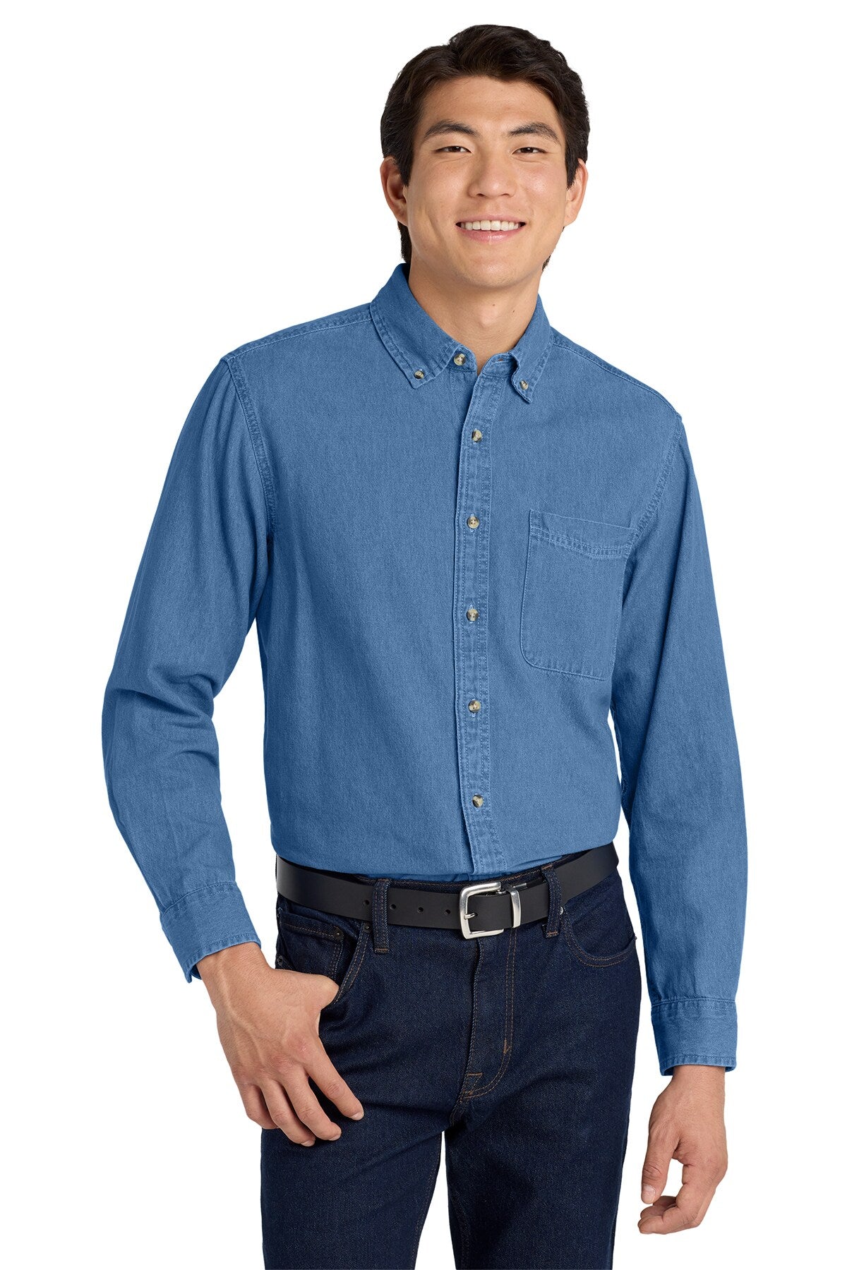 Port Authority® Long Sleeve Denim Shirt