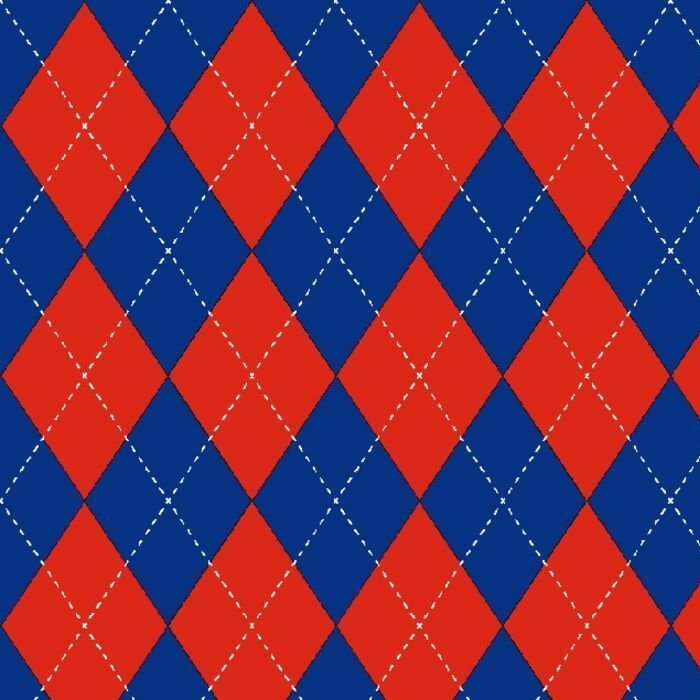 Printed Spandex Argyle Stitching Fabric