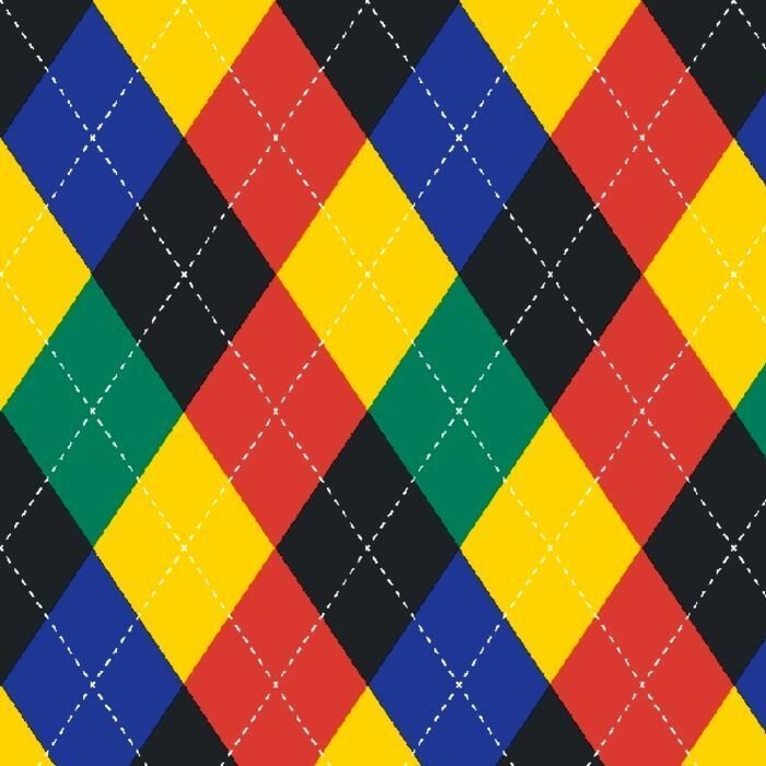 Printed Spandex Argyle Stitching Fabric