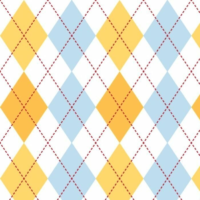 Printed Spandex Argyle Stitching Fabric