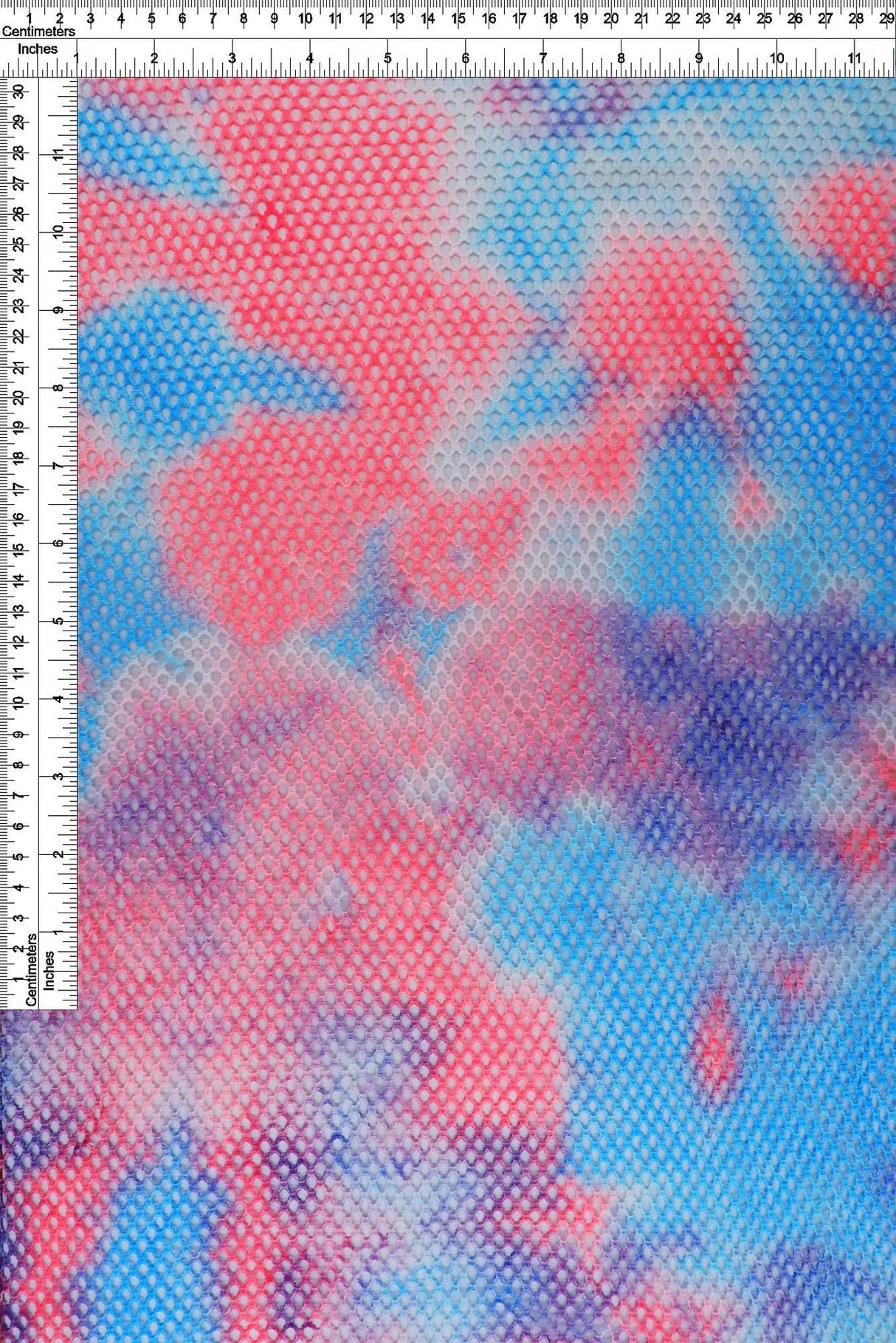 1 Yard Fishnet Tie Dye Mesh Fabric, 58/59'' Wide Polyester Spandex Blend