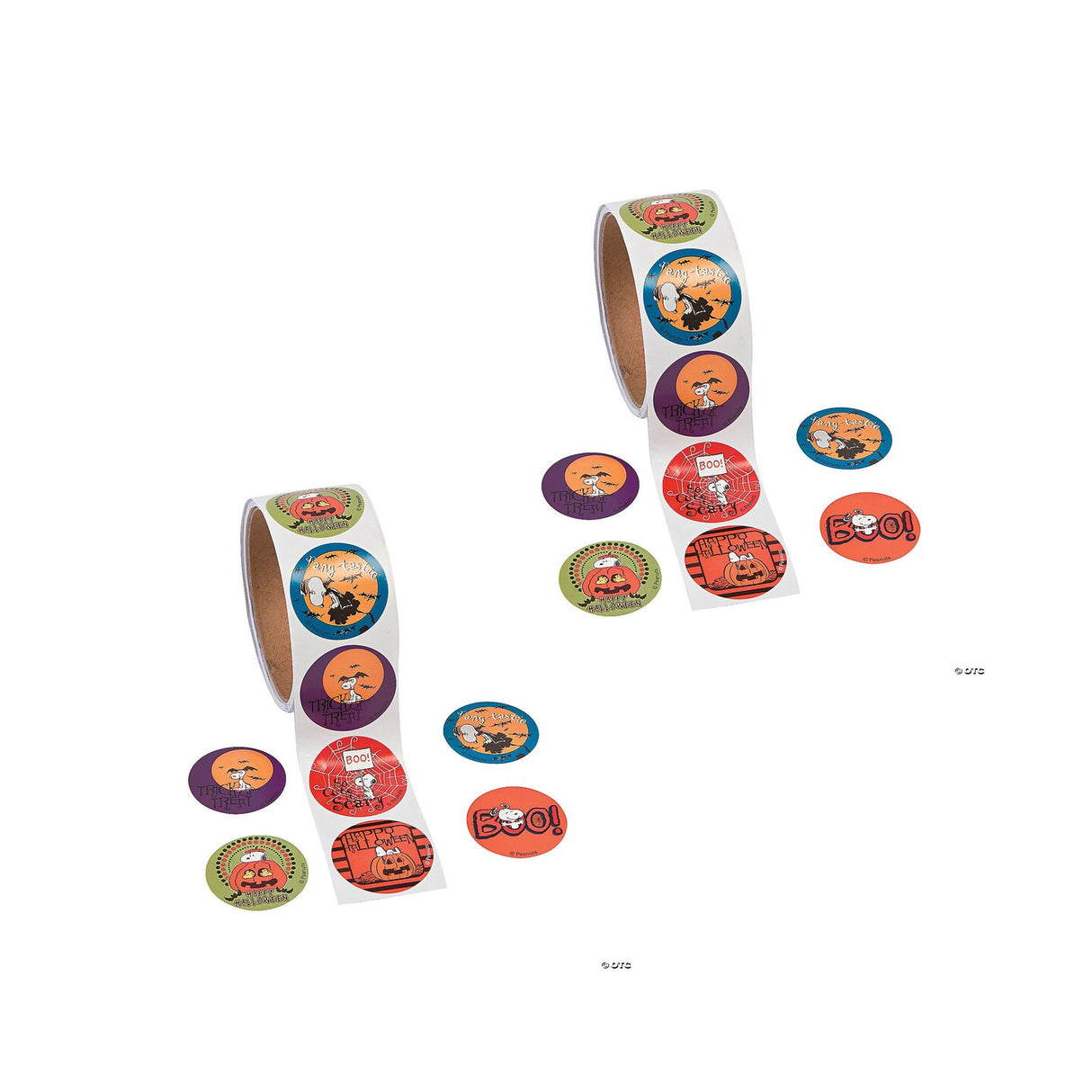 1 1/2" Peanuts Halloween Sticker Roll 100 Pc.