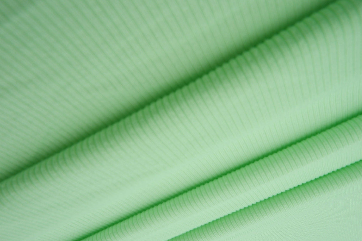 Rib Solid Stretch Knit Fabric