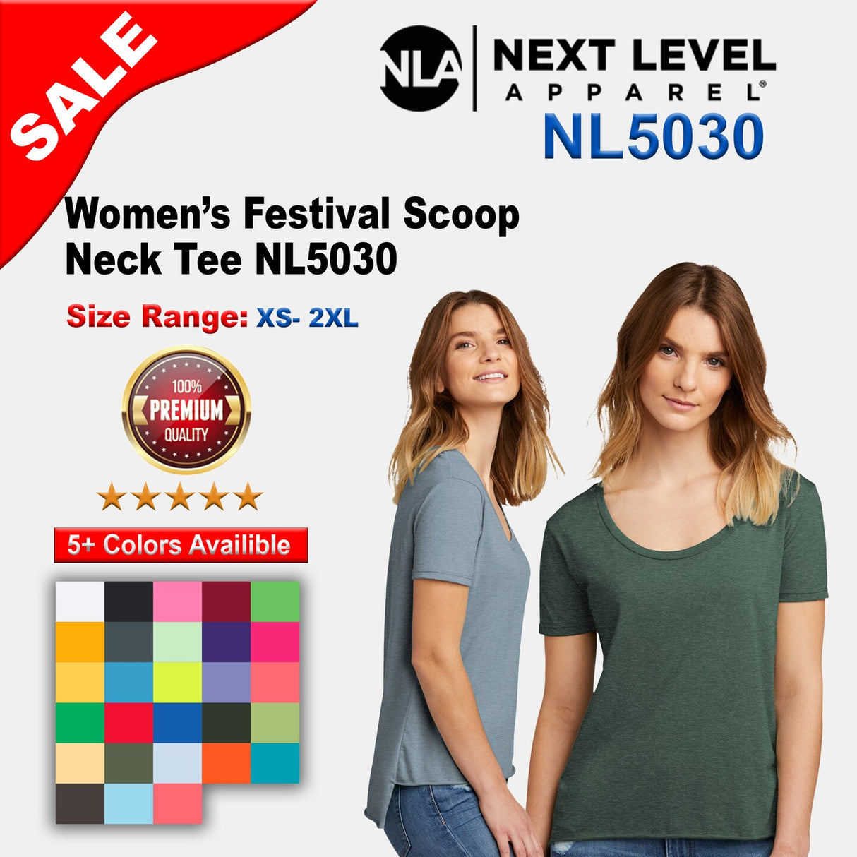 Next Level® Women’s Festival Scoop Neck Tee
