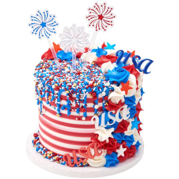 USA Independence Day Script Cupcake Layon themed Cupcake Cake Decorating 12 set