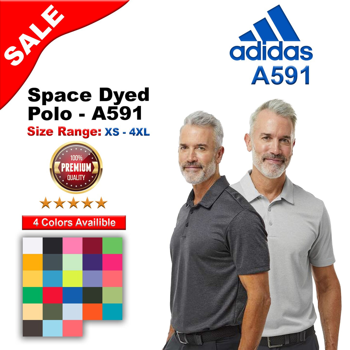 Adidas® Space Dyed Polo