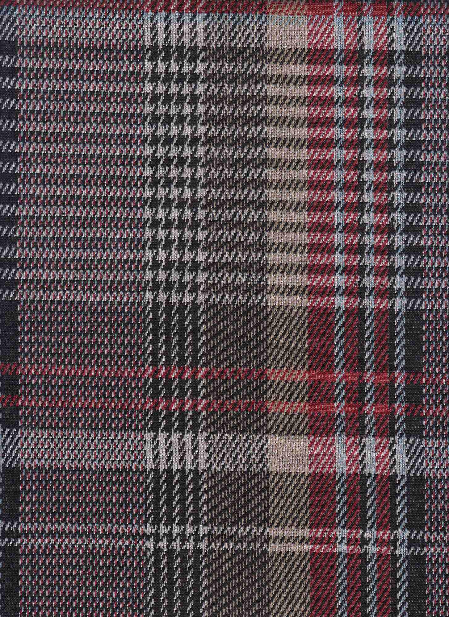 1 Yard Yarn Dyed Knit Jacquard Plaid Fabric Stretch Polyester Rayon Spandex 58/60 Inches Wide