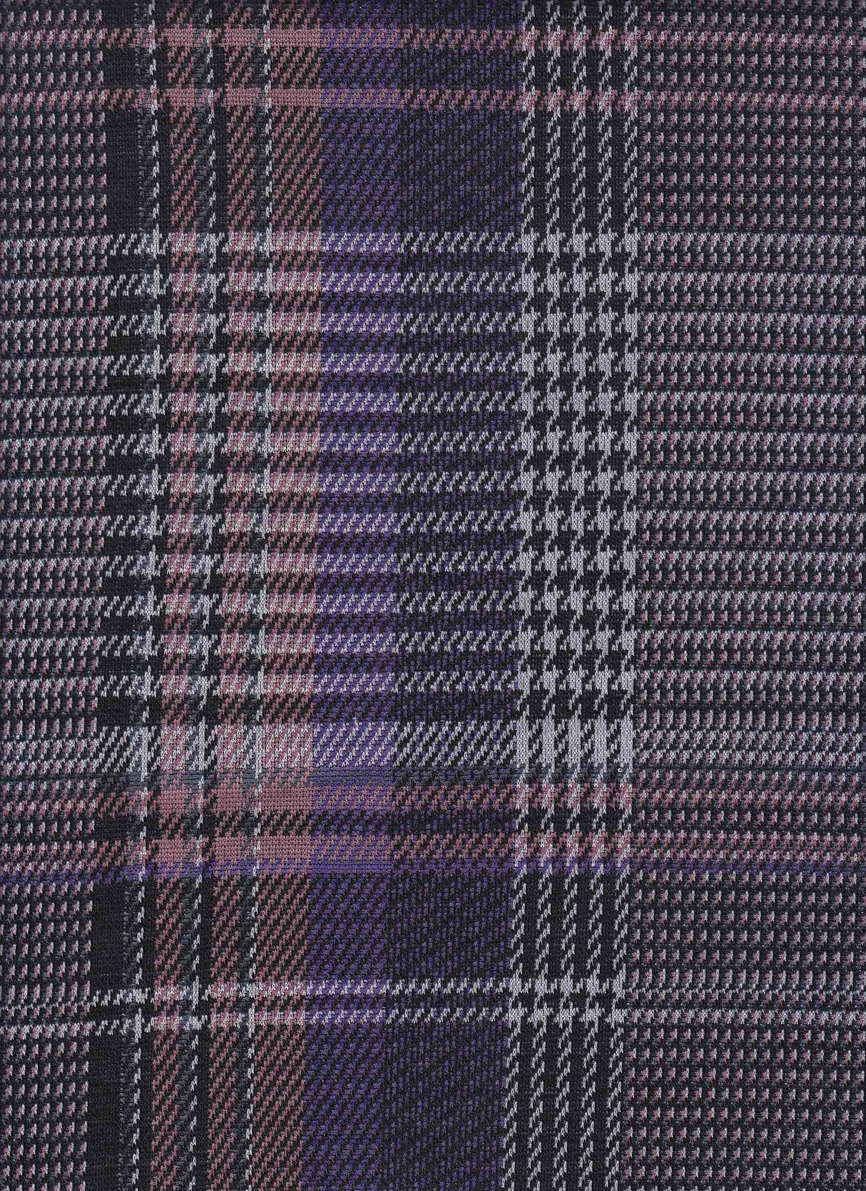 1 Yard Yarn Dyed Knit Jacquard Plaid Fabric Stretch Polyester Rayon Spandex 58/60 Inches Wide