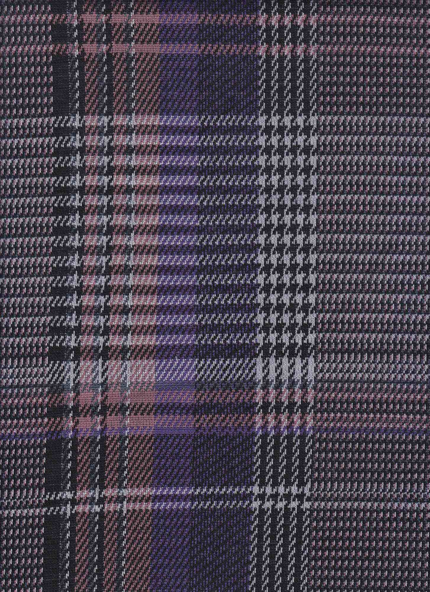 1 Yard Yarn Dyed Knit Jacquard Plaid Fabric Stretch Polyester Rayon Spandex 58/60 Inches Wide