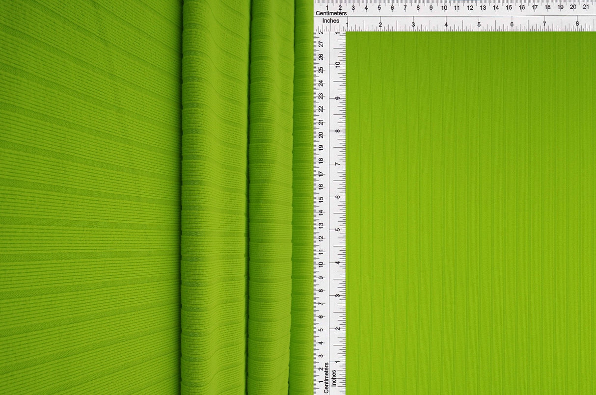 Rib Stretch Knit Fabric Solid