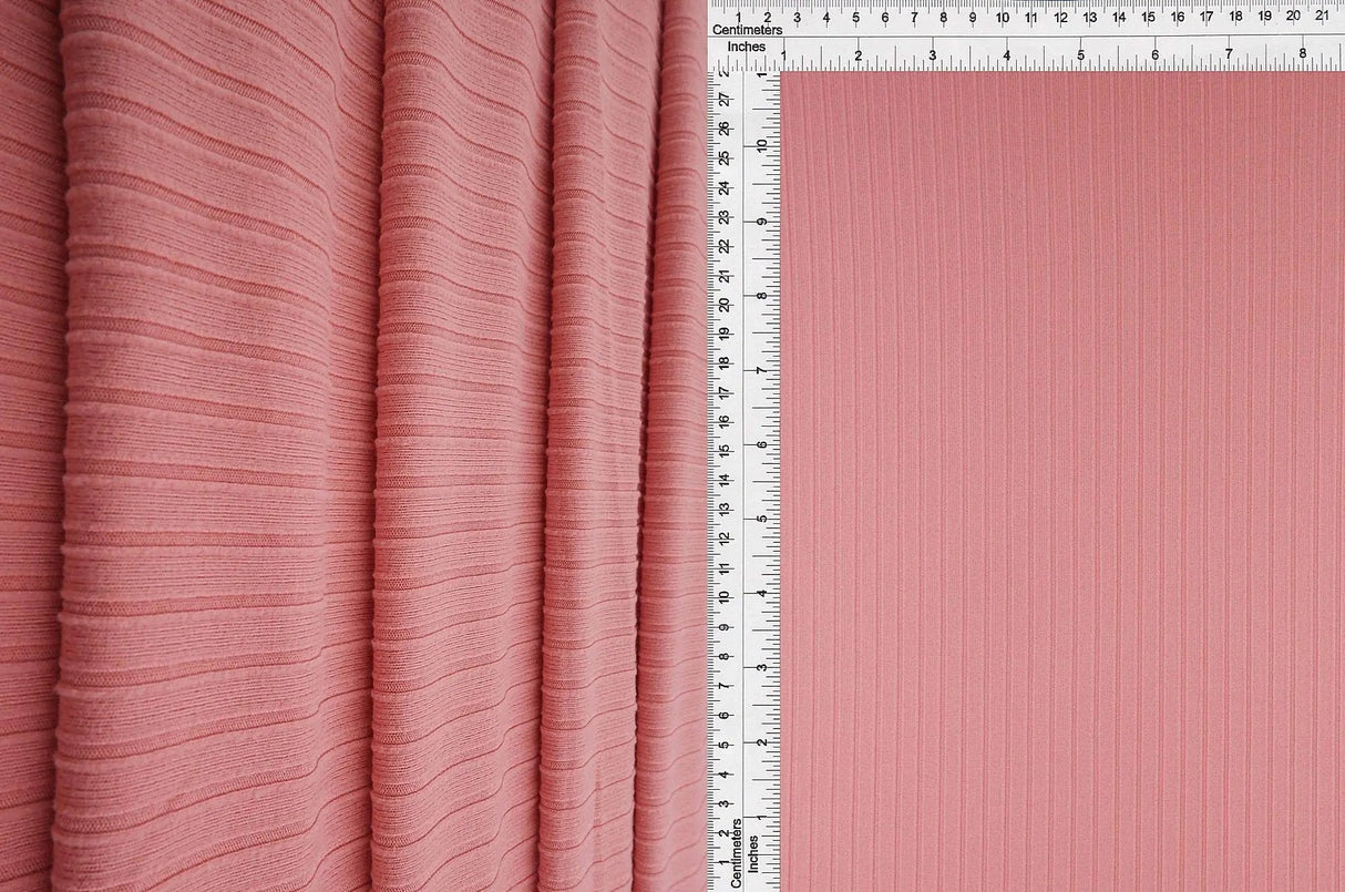 1 Yard Yummy Rib 8x3 Solid Stretch Knit Fabric 58/60 Inch Wide