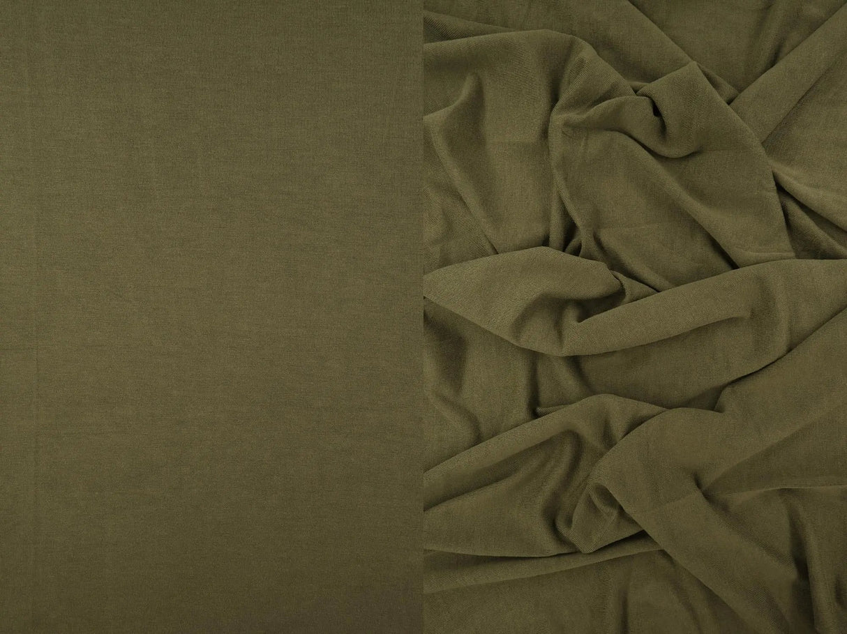 1 Yard Vortex Washed Jersey Solid Fabric, 58/60'' Wide Rayon Spandex Blend