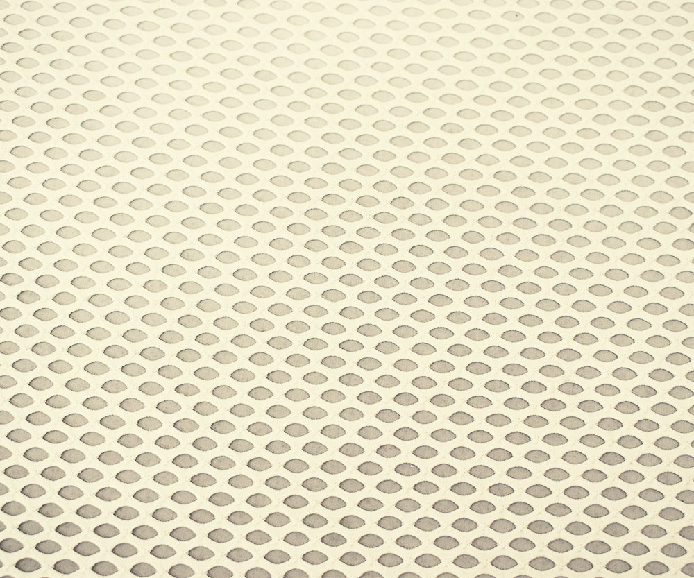 1 Yard Ivory Polyester Stretch Spandex Mesh Activewear Knit Fabric 52 Inches Wide