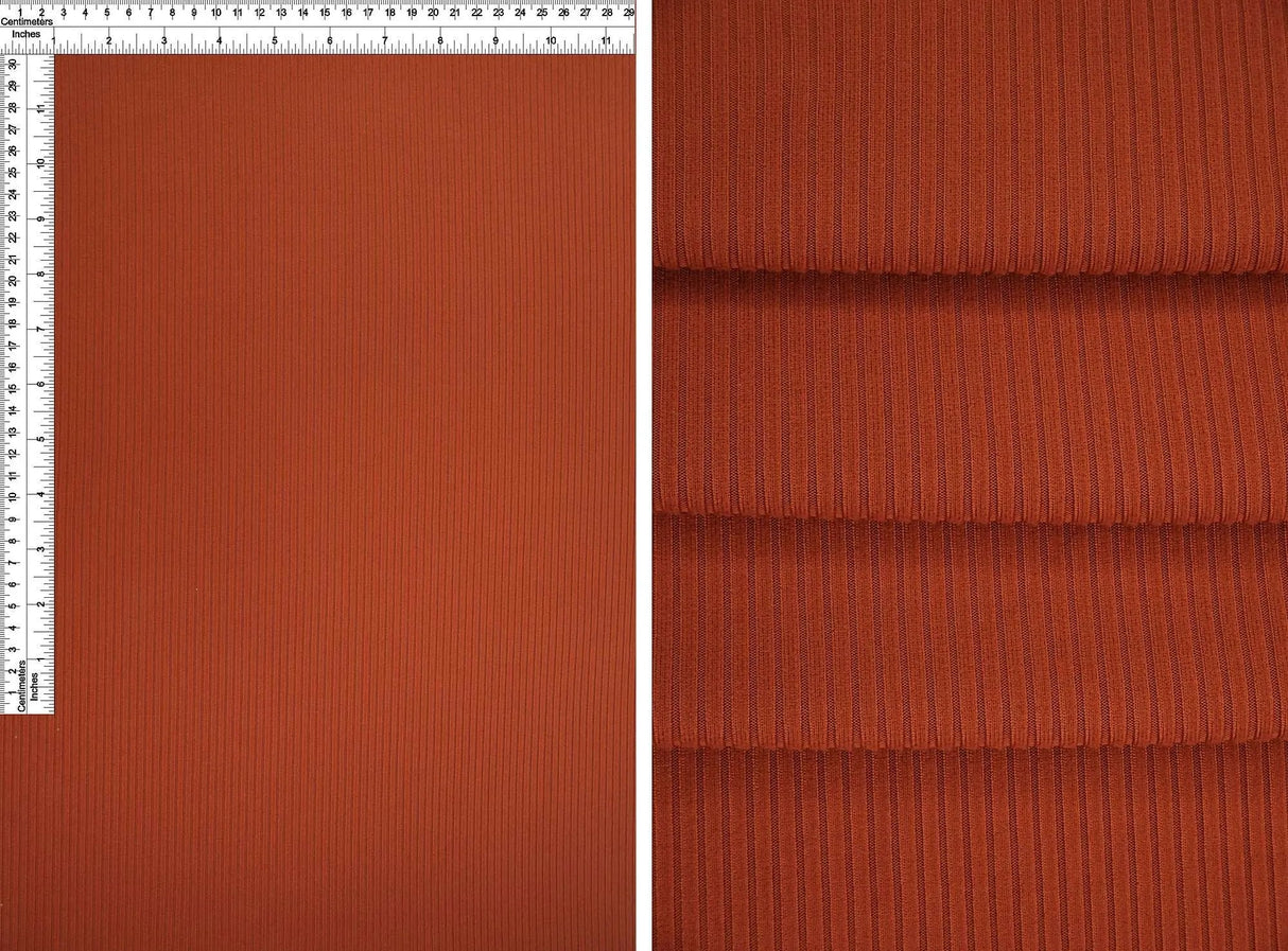 1 Yard 4x2 Yummy Rib Knit Fabric 170 GSM, 58/60'' Wide Polyester Spandex Blend