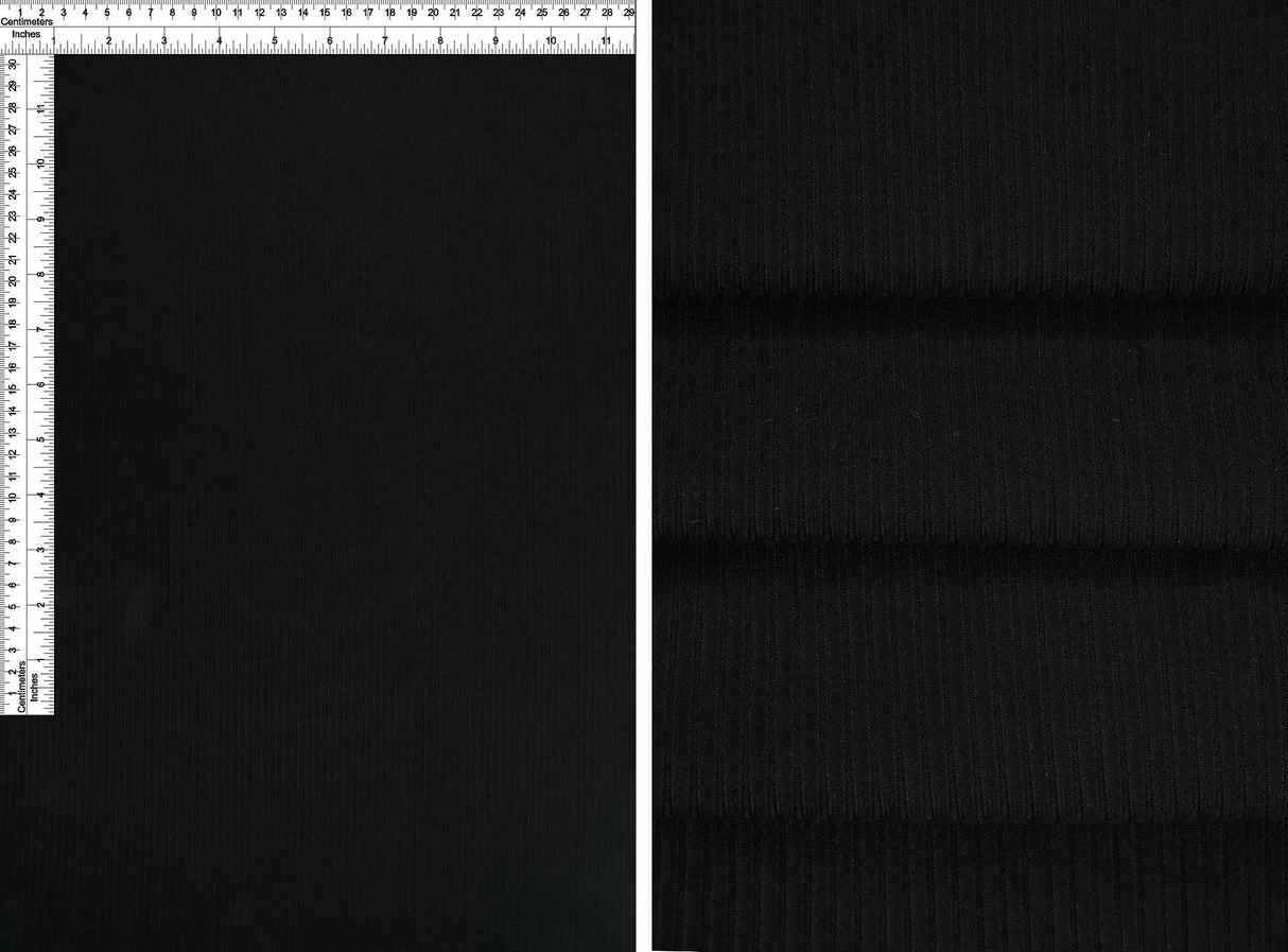 1 Yard 4x2 Yummy Rib Solid Knit Fabric, 58/60? Wide Polyester Spandex Blend