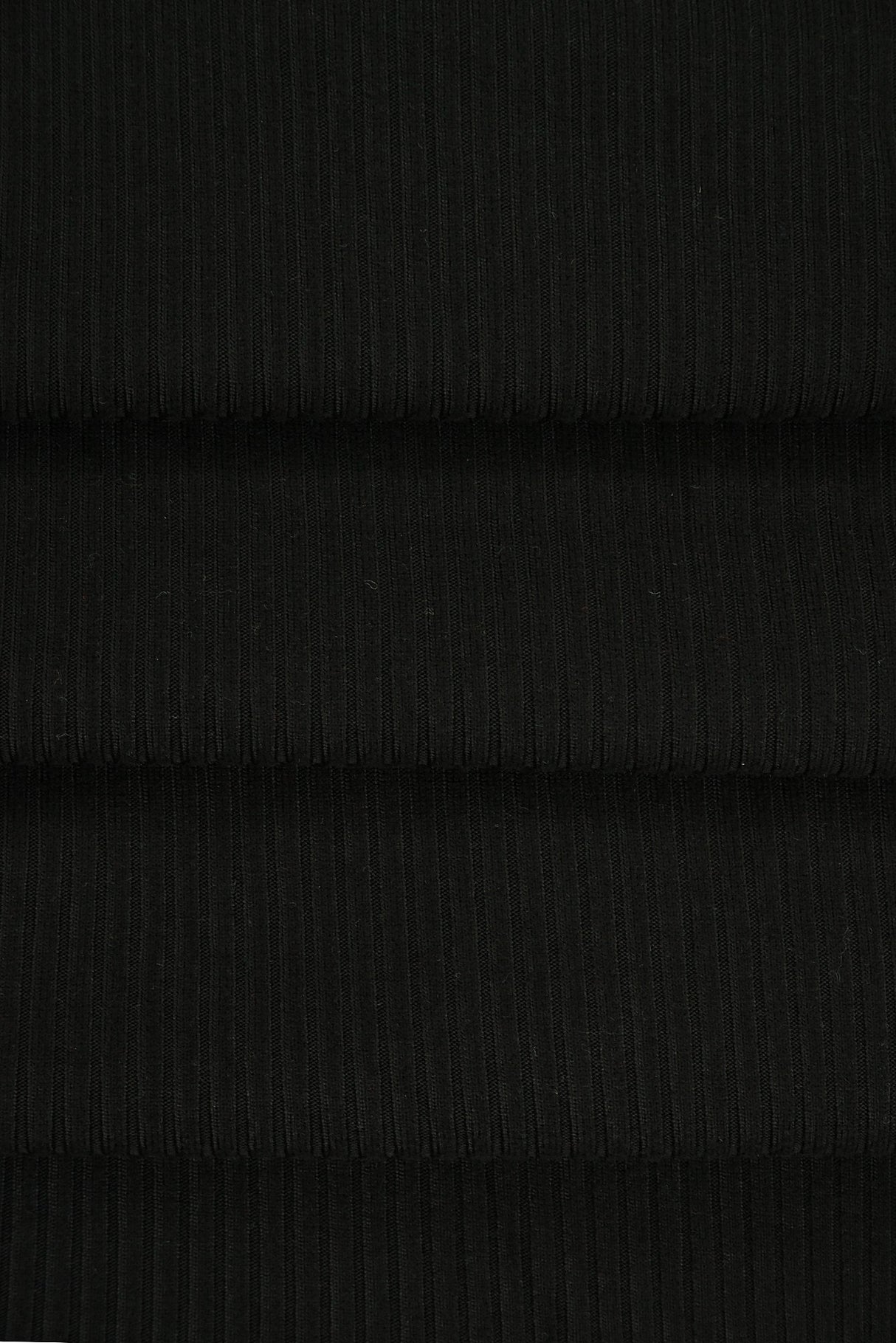 Rib Solid Stretch Knit Fabric