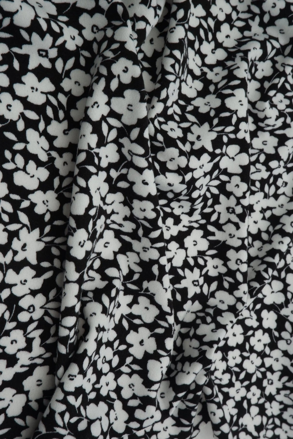 1 Yard DTY Brushed Floral Print Knit Fabric, 58/60'' Wide Polyester Spandex Blend