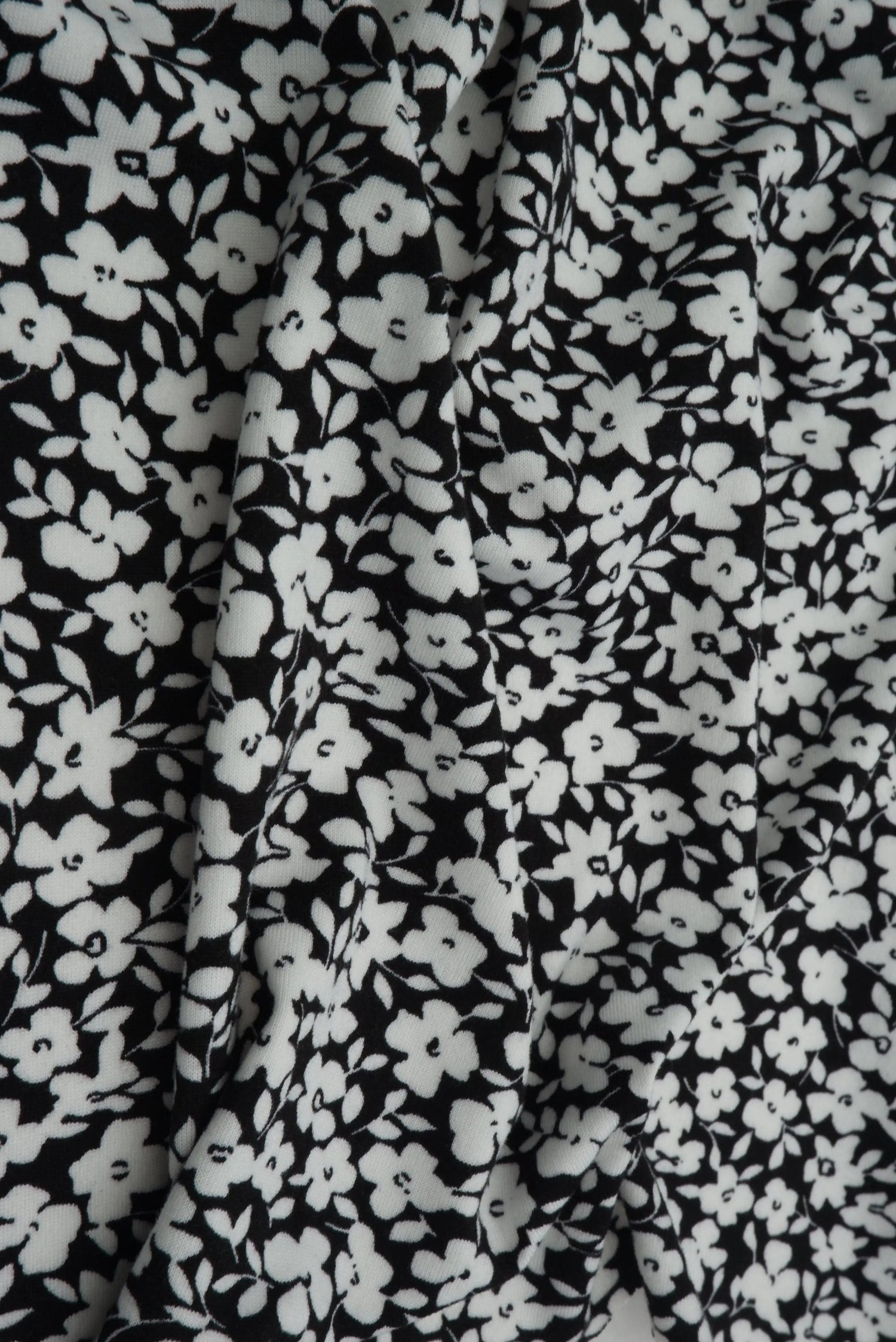 1 Yard DTY Brushed Floral Print Knit Fabric, 58/60'' Wide Polyester Spandex Blend