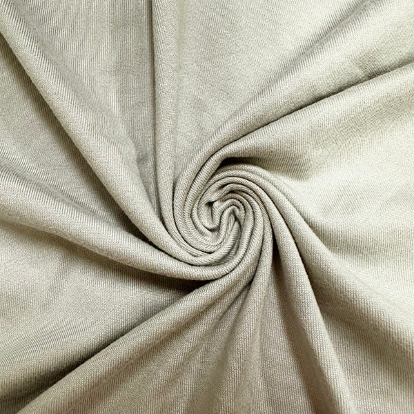 1 Yard Solid Light Gray Double Brushed Jersey Knit Fabric Soft Lightweight Stretch Material 60 Inches