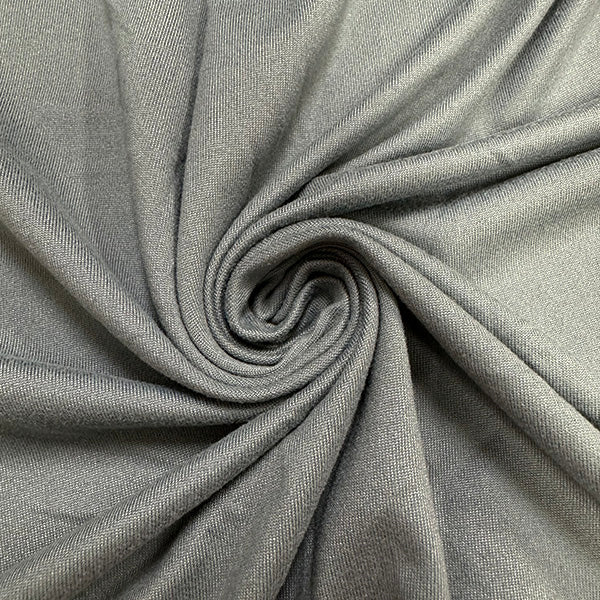 1 Yard Solid Seaweed Green Double Brushed Jersey Knit Fabric Soft Stretch Lightweight Fabric 60 Inches